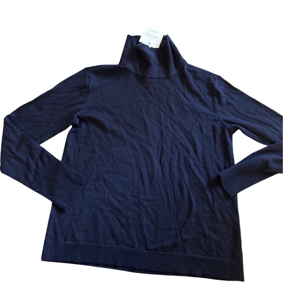 NOT MONDAY NEW Iris Merino Turtleneck Long Sleeve Sweater‎ Navy Size Small